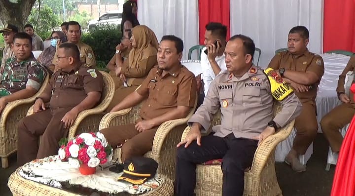 Sekda Tanjab Timur Ikuti Apel Siaga Pengamanan Pasokan Harga Pangan Secara Virtual, Senin (01/04/2024). (Dok. Ginting)