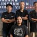 Direktur Eksekutif Walhi Jambi, Oscar Anugrah, foto bersama tiga Dewan Daerah usai PDLH Walhi Jambi 2025. (Dok. Hajrin)