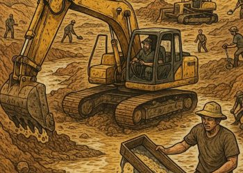 lustrasi Penambangan Emas Tanpa Izin dan aktivitas tambang ilegal (Dok. Ai)