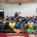 Anggota DPRD Kota Jambi bersama tokoh masyarakat dan peserta berfoto bersama usai Lomba Seloko Adat Melayu dalam rangka HUT ke-79 Pemerintah Kota Jambi dan Hari Jadi ke-624 Tanah Pilih Pusako Batuah, Senin(26/5/2025). (Dok. Daus)