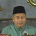Ketua DPRD Kota Jambi, Kemas Faried Alfarelly, menyampaikan sambutan dalam Rapat Paripurna Istimewa DPRD Kota Jambi dalam rangka memperingati HUT ke-79 Pemerintah Kota Jambi dan Hari Jadi ke-624 Tanah Pilih Pusako Batuah di gedung DPRD Kota Jambi, rabu (28/05/2025).(Foto: Yola - JT)