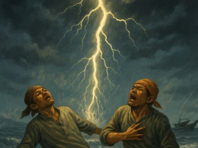 Ilustrasi tersambar petir (Dok.AI)