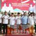 Bupati Kerinci, Monadi poto bersama Gubernur Al Haris dan Mendes PDTT Yandri Susanto saat menghadiri rakor dan sosialisasi percepatan pembentukan Koperasi Merah Putih tingkat desa di Ev Garden, Kota Jambi, Rabu (28/5).(Dok. Yola)