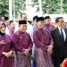 Gubernur Jambi Dr. H. Al Haris, S.Sos., M.H bersama Menteri Desa PDTT H. Yandri Susanto, Wali Kota Jambi Dr. dr. H. Maulana, serta unsur Forkopimda saat menghadiri Rapat Paripurna Istimewa DPRD Kota Jambi dalam rangka HUT ke-79 Pemerintah Kota Jambi dan Hari Jadi ke-624 Tanah Pilih Pusako Batuah, Rabu (28/5/2025). (Dok Erit - Kominfo)