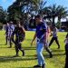 Ketua DPRD Provinsi Jambi, M. Hafiz saat membuka secara resmi Turnamen Sepak Bola Piala Ketua DPRD Provinsi Jambi 2025 di Lapangan Kelurahan Durian Luncuk, Batanghari, Minggu (4/5/2025). (Dok. Hadian Humas)