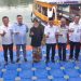 Ketua DPRD Kota Jambi Kemas Faried Alfarelly (tengah) bersama perwakilan masyarakat dan instansi terkait berfoto usai menyerahkan dua unit dermaga apung di kawasan Danau Sipin, Rabu (18/6/2025). (Dok. Stepanus)