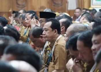 Bupati Muaro Jambi Bambang Bayu Suseno menghadiri Rakortek Perumahan Perdesaan di Gedung Sasana Bhakti Praja, Kemendagri, Jakarta, Selasa (29/4/2025) (Dok. Kominfo)
