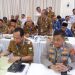 Bupati Muaro Jambi Bambang Bayu Suseno bersama Kapolda Jambi Irjen Pol. Krisno Siregar dan pejabat daerah saat Rapat Koordinasi Ketahanan Pangan di Gedung Siginjai Polda Jambi, Selasa (17/6/2025). (Dok. Kominfo)