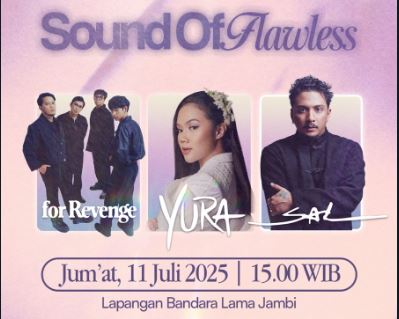 Poster resmi Sound of Flawless Vol. 2 yang akan digelar di Lapangan Bandara Lama, Jambi, pada Jumat, 11 Juni 2025 (Dok. Sound of Flawless)
