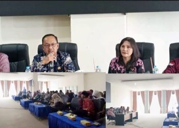 Wabup Kerinci, Murison (dua dari kiri), bersama jajaran Pemkab Kerinci dan Kanwil Kemenkumham Jambi saat membuka Rakor Percepatan Pendirian Koperasi Merah Putih tingkat desa dan kelurahan di Aula Kantor Bupati Kerinci, Kamis (12/6/2025).(Dok.kominfo)