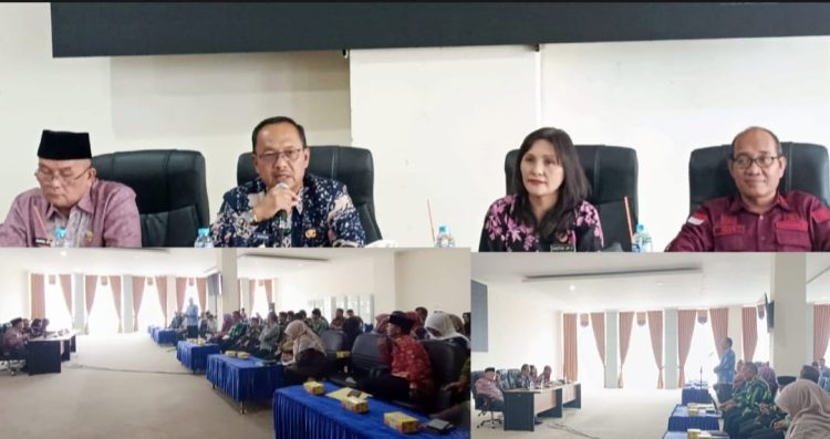 Wabup Kerinci, Murison (dua dari kiri), bersama jajaran Pemkab Kerinci dan Kanwil Kemenkumham Jambi saat membuka Rakor Percepatan Pendirian Koperasi Merah Putih tingkat desa dan kelurahan di Aula Kantor Bupati Kerinci, Kamis (12/6/2025).(Dok.kominfo)