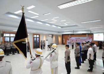 Suasana Upacara Pemuliaan Nilai-Nilai Tribrata di Aula Lantai 4 Mapolda Jambi, Rabu, (18/06/2025), (Dok.Humas Polda Jambi)