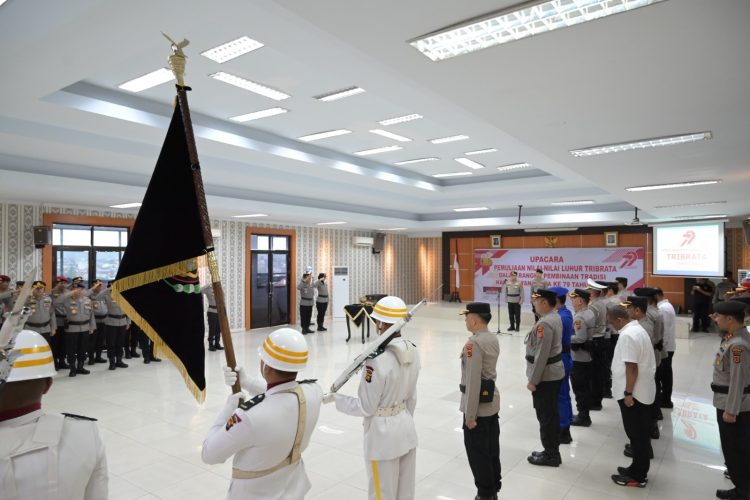 Suasana Upacara Pemuliaan Nilai-Nilai Tribrata di Aula Lantai 4 Mapolda Jambi, Rabu, (18/06/2025), (Dok.Humas Polda Jambi)