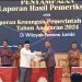 Bupati Kerinci Monadi menerima langsung opini Wajar Tanpa Pengecualian (WTP) atas LKPD 2024 dari Kepala BPK Perwakilan Provinsi Jambi, Muhamad Toha Arafat, di Auditorium Sultan Thaha, Senin (16/6/2025). (Dok. Kominfo)
