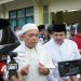Gubernur Jambi Al Haris didampingi Kakanwil Kemenag Provinsi Jambi memberikan keterangan kepada awak media usai menyambut kepulangan 428 jemaah haji Kloter 14 asal Provinsi Jambi di Asrama Haji Kota Jambi, Kamis (26/6/2025). (Erit- Kominfo)
