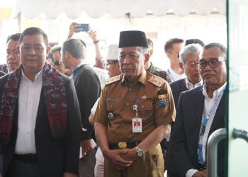 Wakil Gubernur Jambi Abdullah Sani bersama jajaran Forkopimda dan pengurus KONI Pusat menghadiri pembukaan Musorprovlub KONI Provinsi Jambi Tahun 2025 di Hotel Ratu Duo, Kota Jambi, Senin (30/6/2025). (Foto: Yola)