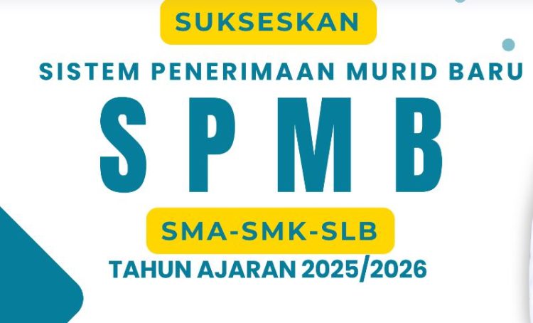 Poster ajakan untuk menyukseskan pelaksanaan Sistem Penerimaan Murid Baru (SPMB) jenjang SMA, SMK, dan SLB Provinsi Jambi Tahun Ajaran 2025/2026 yang berlangsung secara daring." (Dok. pmb.disdik.jambiprov.)
