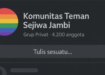 Ilustrasi Grup Facebook LGBT (Dok. AI)