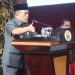 Gubernur Jambi Al Haris menyampaikan tanggapan pemerintah atas pemandangan umum fraksi-fraksi DPRD Provinsi Jambi dalam Rapat Paripurna di Gedung DPRD, Selasa (29/7/2025). (Dok.Humas)