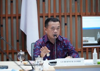 Gubernur Jambi Al Haris menyampaikan komitmen peningkatan mutu pendidikan dalam audiensi bersama Mendikdasmen RI di Jakarta, Kamis (3/7/2025). (Foto:  Erit - Diskominfo Provinsi Jambi.)