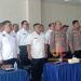 Bupati Kerinci Monadi bersama jajaran Forkopimda, pejabat OPD, dan tamu undangan menghadiri pengukuhan pengurus Aliansi Wartawan Kerinci Mudik di Ruang Pola Kantor Bupati, Rabu (9/7/2025). (Foto: Yola Jabung Today)