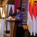 Wakil Gubernur Jambi Drs. H. Abdullah Sani, M.Pd.I menyampaikan sambutan saat dialog bersama Wamen Pendidikan Dasar dan Menengah RI di Auditorium Rumah Dinas Gubernur Jambi, Rabu (9/7/2025). (Dok. Erit - Kominfo)