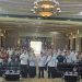 Wali Kota Jambi, jajaran OPD, serta ratusan peserta dari berbagai elemen masyarakat menghadiri Sosialisasi BPJS Ketenagakerjaan sebagai bagian dari implementasi Program Kampung Bahagia di Griya Mayang, Rabu (9/7/2025). (Dok. Yola)