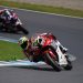 Pebalap Astra Honda, Muhammad Adenanta Putra, melesat di tikungan Sirkuit Mobility Resort Motegi, Jepang, dalam ajang Asia Road Racing Championship (ARRC) 2025. Adenanta sukses meraih dua podium, termasuk kemenangan pada race kedua kelas SS600. (Dok. AHM)
