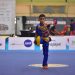 Zivan Abimanyu Rasendria, siswa SDN 47 Kota Jambi, tampil penuh konsentrasi saat berlaga di Kejurnas Wushu Indonesia 2025 di Surabaya, Jawa Timur. (Dok. Arpanidar)