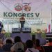 Wakil Gubernur Jambi, Abdullah Sani, menyampaikan sambutan dalam pembukaan Kongres V Serikat Petani Indonesia (SPI) di Asrama Haji Jambi, Selasa (22/7/2025). (Foto: Diskominfo Provinsi Jambi/Novriansah)