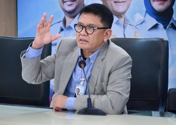 "Plt. Direktur Utama Jasa Raharja, Rubi Handojo, memaparkan pencapaian kinerja semester I 2025 dan strategi perusahaan ke depan dalam Rapat Koordinasi Terbatas di Jakarta, , Selasa (22/7/2025) .(Dok. Humas JR Jambi)