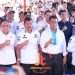 Menteri Pertanian RI Andi Amran Sulaiman bersama Gubernur Jambi Al Haris dan Bupati Kerinci Monadi saat menghadiri Gerakan Tanam Padi di Desa Tanjung Mudo Penawar, Kerinci, Rabu (23/7/2025). (Dok. Humas)