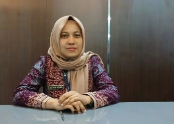 Kepala Bidang Pengembangan dan Evaluasi BPPRD Kota Jambi, Eqitrya Nofari, S.STP, M.H., saat memberikan keterangan terkait tren penerimaan pajak hiburan Kota Jambi, Rabu (13/8/2025). (Dok. Yola)