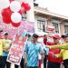 Gubernur Jambi Al Haris didampingi Ketua Pengadilan Tinggi Jambi Ifa Sudewi melepas peserta jalan sehat dalam rangka HUT ke-80 RI di halaman Pengadilan Tinggi Agama Jambi, Sabtu (16/8/2025). (Dok. Yola)
