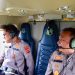 Kapolda Jambi Irjen Pol Krianto H Siregar didampingi Karo Ops Kombes Pol Edi Faryadi melakukan patroli udara untuk memantau kondisi Karhutla sekaligus progres pembangunan tol Jambi–Rengat, Jumat (22/8/2025). (dok. Humas)