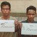 Kedua tersangka kasus narkotika diamankan Satresnarkoba Polresta Jambi beserta barang bukti sabu seberat 27,69 gram. (Dok. Polresta Jambi)