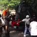 Massa aksi di depan Gedung DPRD Provinsi Jambi terlibat bentrok dengan aparat dan merusak fasilitas, Jumat (29/8/2025).(Dok.Stepanus)