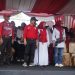Danrem 042/Gapu Brigjen TNI Heri Purwanto bersama jajaran Forkopimda Provinsi Jambi menghadiri Pawai Pembangunan HUT ke-80 RI di depan Rumah Dinas Gubernur Jambi, Minggu (18/8/2025). (Dok. Nahar)