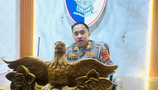 Kasat Lantas Polresta Jambi, AKP Hadi Siswanto, saat memberikan keterangan terkait penindakan balap liar yang marak terjadi di Kota Jambi. (Dok, Nahar)