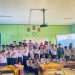 Siswa SMP Negeri 7 Kota Bengkulu bersama guru dan personel Bidhumas Polda Bengkulu usai mengikuti sosialisasi bertema ‘Stop Kenakalan Remaja’, Kamis (18/9/2025). (Dok. Yola)