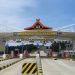 Gerbang Tol Pijoan, akses menuju Seksi 3 Tol Bayung Lencir–Tempino–Jambi yang masih terpantau sepi lalu lintas kendaraan, Kamis (18/9/2025). (Dok. Daus)