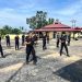 Detasemen Gegana Satbrimob Polda Bengkulu menggelar kegiatan latihan beladiri baton stik, Kamis (16/10/2025). (Dok.yola)