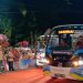 Bus listrik Trans Bahagia mulai beroperasi di kawasan Tugu Keris Siginjai, Kota Jambi, Jumat malam (24/10/2025). (Dok. Daus)