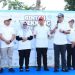 Sekretaris Daerah Kabupaten Bintan Ronny Kartika bersama unsur Forkopimda Bintan membuka secara resmi event Bintan Trekking and Fun Trail Run 5K 2025 di kawasan Danau Bintan Enau, Sabtu (13/9/2025) (Dok.Ikram)