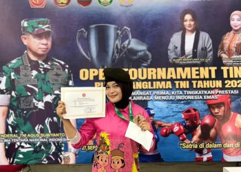 Personel Polwan Ditsamapta Polda Bengkulu Bripda Jenitiara. (Dok.Yola)