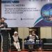 Kepala DLH Provinsi Jambi, Dr. Varial Adhi Putra, menyampaikan sambutan pada Dialog Media bertema “Kebijakan dan Implementasi Pengelolaan Ekosistem Gambut di Provinsi Jambi” di Hotel Aston, Kamis (23/10/2025). (Daus)