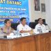 Dirpolairud Polda Jambi Kombes Pol Agus Tri Waluyo (tengah) bersama Tim Audit Itwasda Polda Jambi saat pelaksanaan Audit Kinerja Tahap II Tahun Anggaran 2025 di Mako Ditpolairud Polda Jambi, Jumat (24/10/2025). (Dok. Nahar)