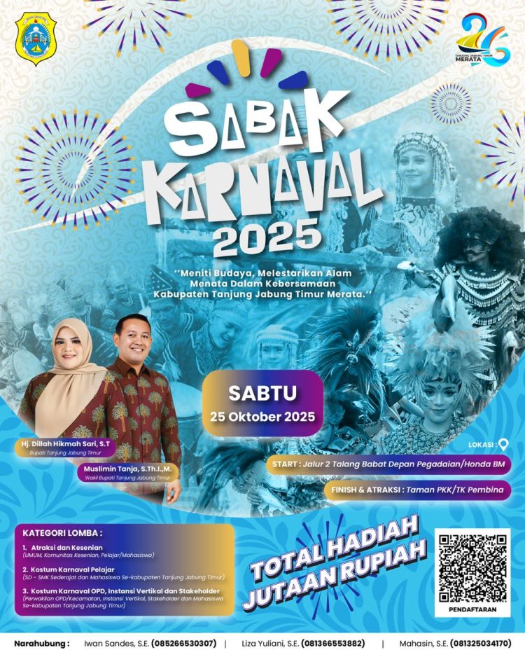 Banner Sabak Karnaval 2025 yang digelar Sabtu (25/10/2025) (Dok. Reza)