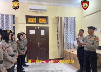Polwan atau Tim Negosiator Ditsamapta Polda Bengkulu melaksanakan latihan negosiasi pada Rabu (15/10/2025). (Dok.yola)