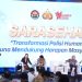 Humas Polri memperingati Hari Jadi ke-74 dengan menggelar Sarasehan dan Dialog Kebangsaan bertajuk Transformasi Polisi Humanis Guna Mendukung Harapan Masyarakat di Auditorium STIK Lemdiklat Polri, Jakarta, Kamis (30/10/2025). (Dok.yola)